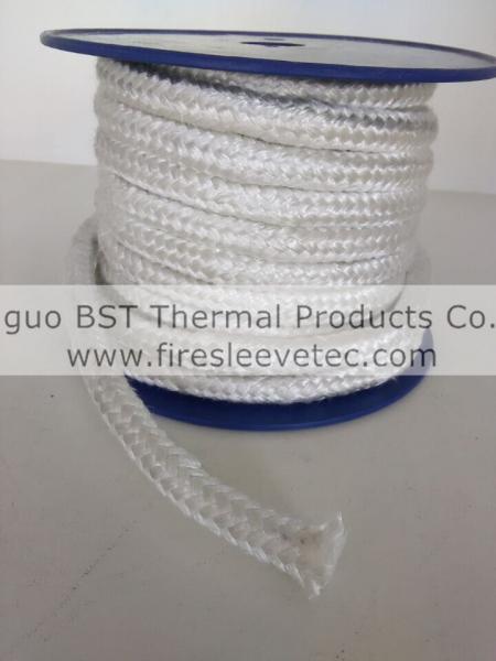 Quality Texturized fiberglass braided round rope for sale