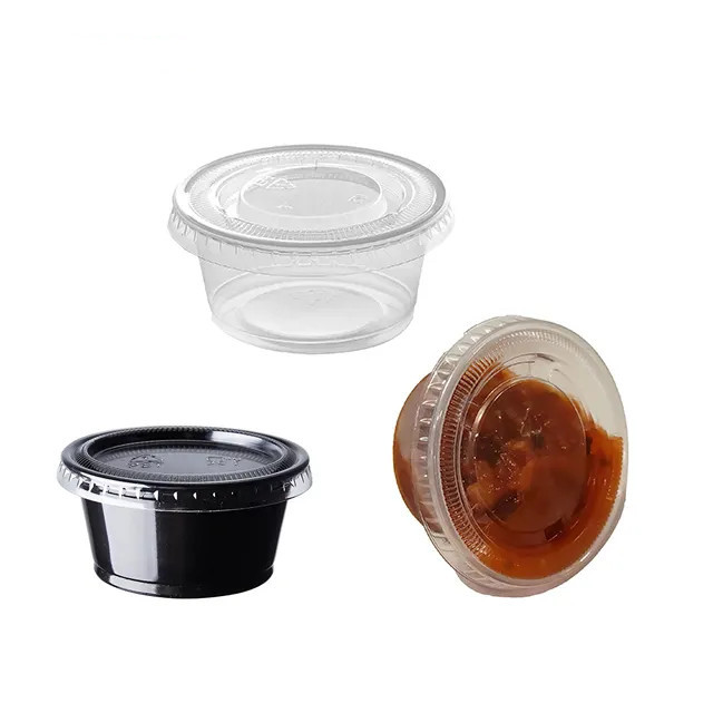 Quality 2 Oz Portion Disposable Sauce Cup  Plastic Sauce Containers With Lids for sale