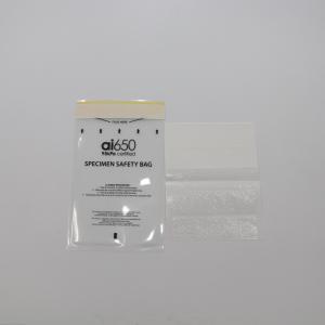 China 3 Walls Lab Use Clear Plastic Specimen Biohazard Bags Eco Friendly on sale
