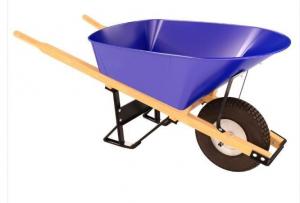 China 540mm Garden Cart Tools 150kg 6 Cu Ft Wheelbarrow With Steel Frame on sale