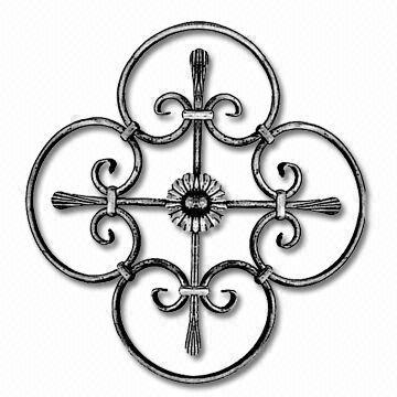 China Wrought Iron Rosette, Made of Mild Steel, Used for Protection or Internal Room Divider on sale