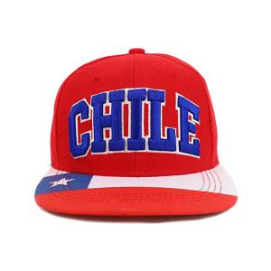  3D Embroidery Red Flat Brim Snapback Hats Custom Symbol Manufactures