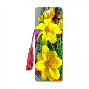  Flower Design Souvenir 3D Lenticular Bookmark / 3D Lenticular Printing Manufactures
