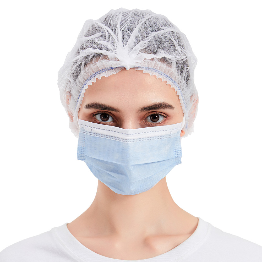  510k Non Woven Face Mask Earloop 3 Ply Blue Adult Class II ASTMF2100 Level 1 Manufactures