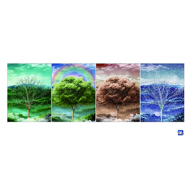  3D Flip Lenticular Poster Printing With 12x17 Inches Four Season Tree Manufactures