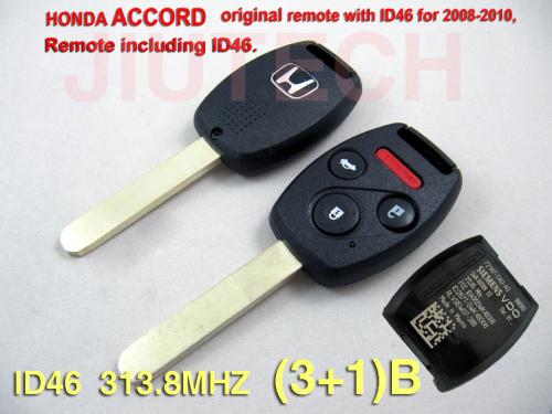 08-10 Honda Accord Romote KEY ID46 313.8 Manufactures