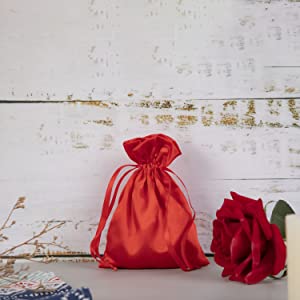 Red Satin Bags