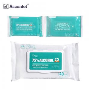  Customized Logo Size 75% Alcohol Antibacterial Disinfectant Home Office Car Hand Disinfectant Alcohol Wet Wipes Manufactures