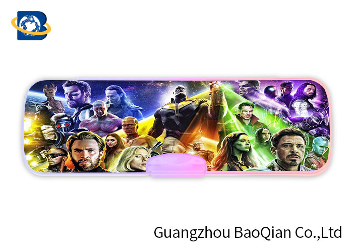  The Avenger Plastic Pencil Case 3D Effect , Lenticular Image Printing High Definition Manufactures