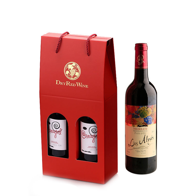 China Paper Cardboard Wine Bottle Packaging Box With Custom Printed Logo on sale