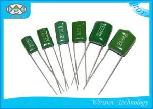 China Lightweight CL11 Metallized Polyester Film Capacitor Green 100V - 630V Capacitor on sale