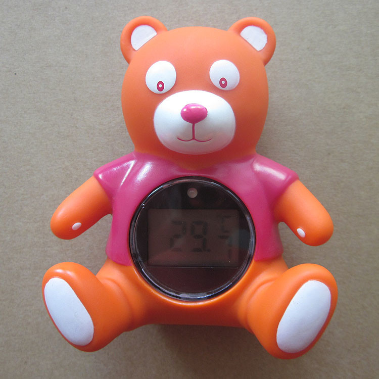 China Custom make cartoon bear baby bath toy water temperature thermometer on sale