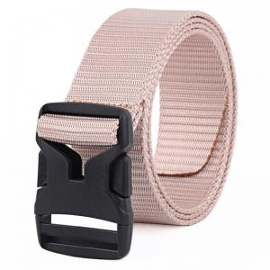 China Pink Unisex Plastic Buckle Nylon Belt Military Polyester 1.5in on sale
