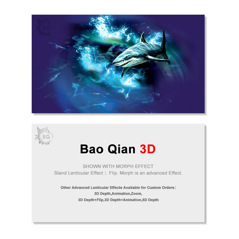  Durable 3D Lenticular Business Card Printing Animation Effect For Promotion Manufactures