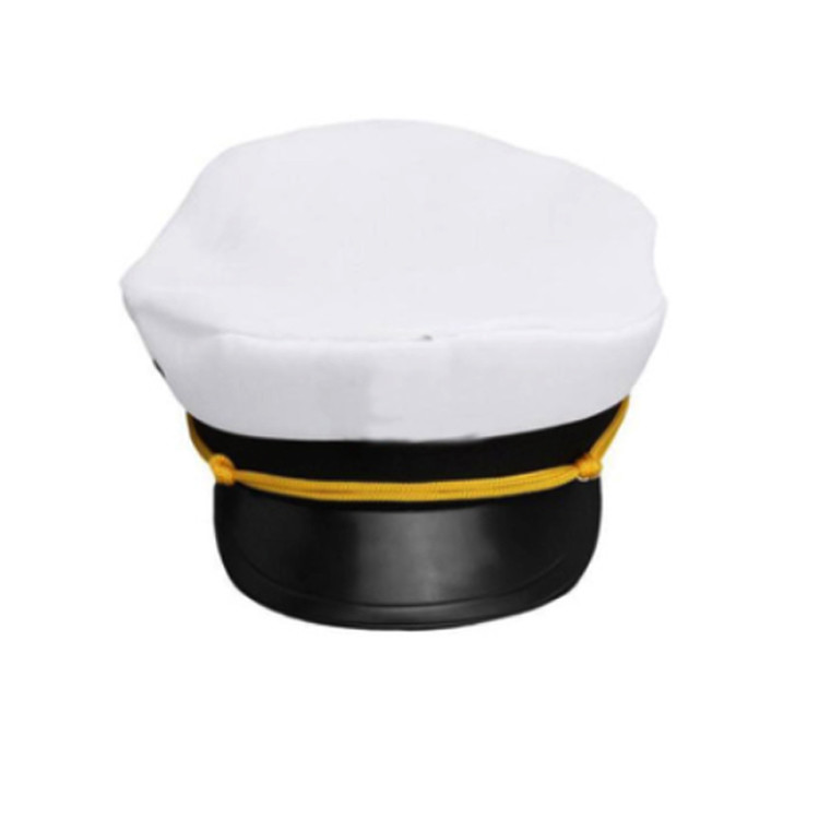  Promotional White Sailor Captain Hat , Blank Captains Hat Personalized Manufactures
