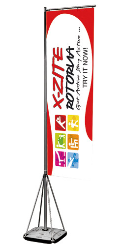  Outside Feather Flag Banners 5M Aluminum Flag Pole 80 * 280 CM Graphic Size Manufactures