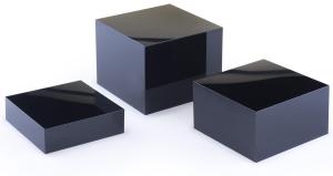 Hollow Bottom Cube Small Acrylic Display Box Set Of 3 Nesting Risers Manufactures