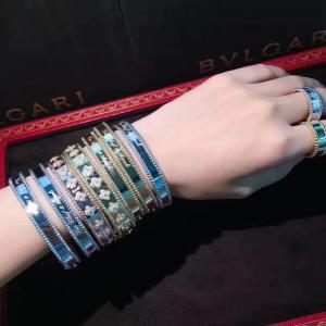  van cleef costume jewelry Solid 18K Rose Gold Van Cleef Jewelry / Signature Bracelet Medium Model For Women Manufactures