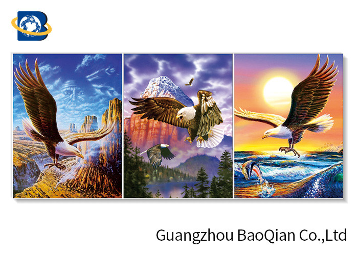  3d Animation 3d Pictures Natural Animation Of Flying Eagle For Indoor / Hotel Wall Poster Manufactures