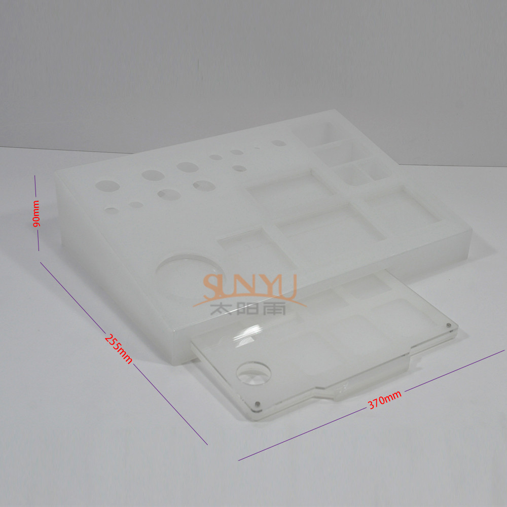  White Acrylic Counter Display Stands Professional Custom Size Manufactures