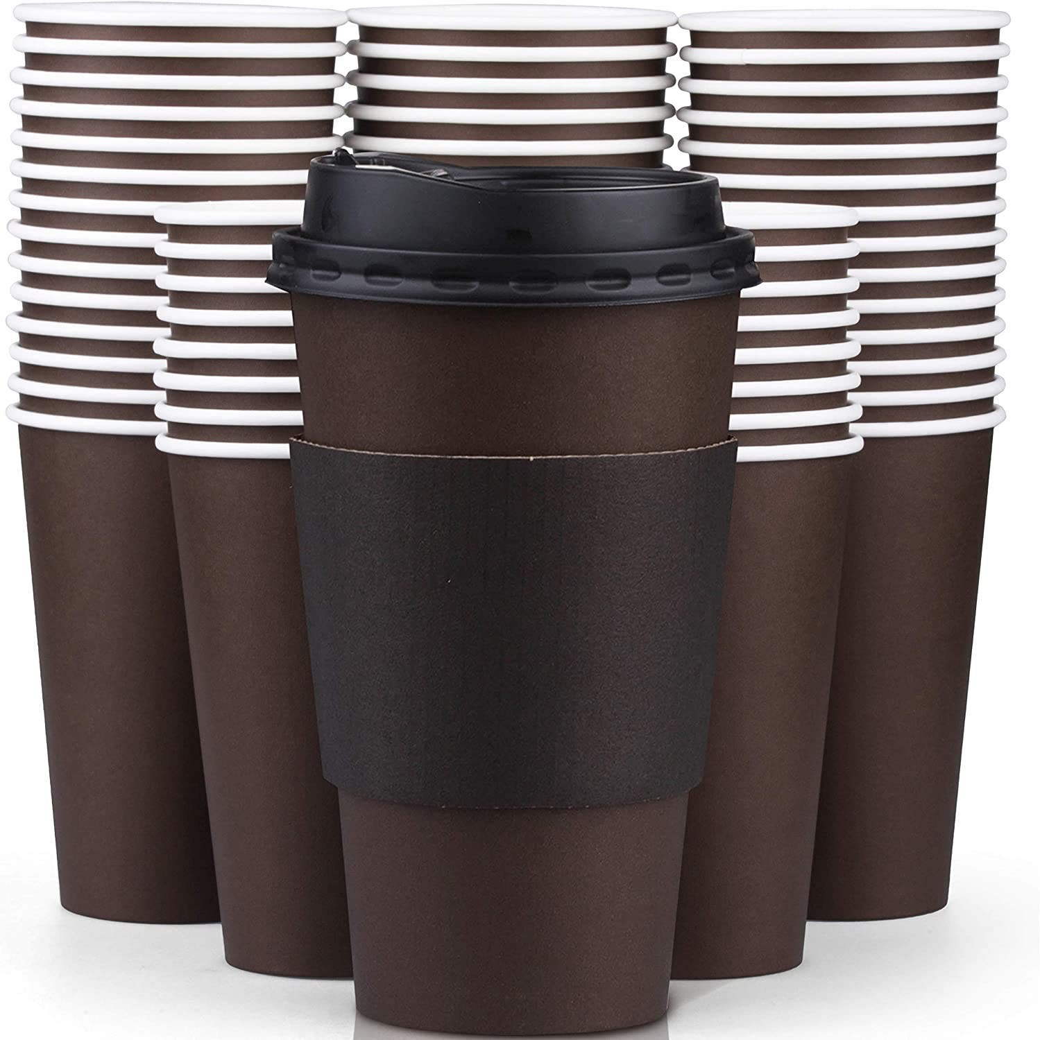China PE PLA Coated Recycled Coffee Cup , Compostable Take Out Coffee Cups on sale