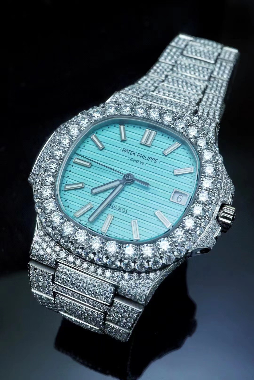  Patek Philippe Iced Out Moissanite Watch DEF VVS Moissanite Studded Watch Manufactures