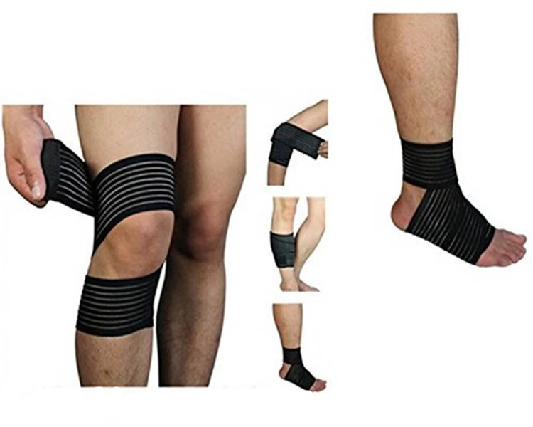  High elasticity Calf Thigh Support Knee Compression Wrap Bandage. Elastic material.Customized size. Manufactures