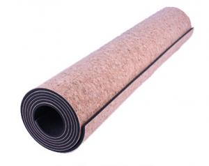 China Hot Wholesale Eco-Friendly Absorbent Fashion Anti Slip Natural Cork Rubber Yoga Mat on sale