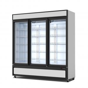 China Supermarket Glass Door Vertical Freezer Showcase With Fan Cooling System on sale
