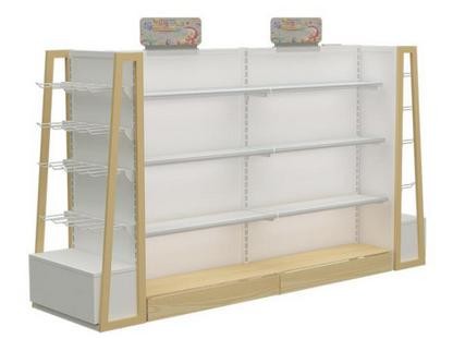 Quality Single Sided MDF Grocery Display Shelves Environmental 900*660*1350mm for sale