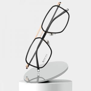  Clear Lens Acetate Titanium Glasses , Unisex Metal Frame Glasses Manufactures