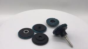 Blue 4 Inch Mini Flap Disc , 180 Grit Grit Flap Wheel Round Shape Rust Removing