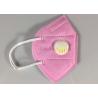 Buy cheap Disposable GB2626-2006 KN95 Earloop Face Mask With Valve In Pink from wholesalers