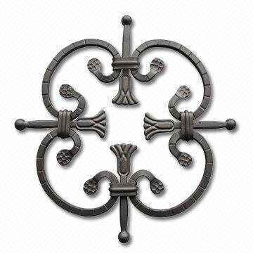 China Wrought Iron Rosette, Made of Mild Steel, Used for Protection or Internal Room Divider on sale