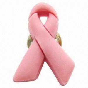  Breast Cancer Awareness Soft PVC Pin Badges (Narrow) Manufactures