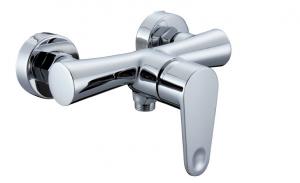  Contemporary Wall Mounted Two Hole Bathroom Faucet , Polished Brass Shower Bracket Manufactures