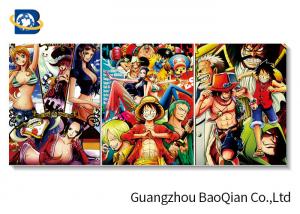 Cartoon One Piece Picture For Wall Decoration , 3d Flip Changing Picture / Poster Manufactures