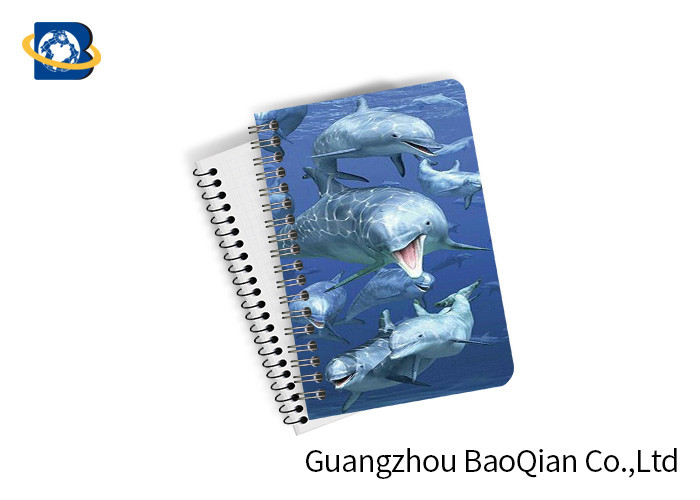  Eco Friendly Paper 3D Lenticular Notebook Ocean / Animal Pattern With Spiral Manufactures