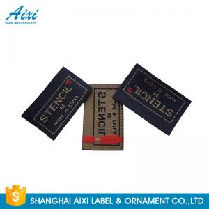  Clothes Brand Woven Clothing Label Tags , Customized Garment Private Lable Manufactures