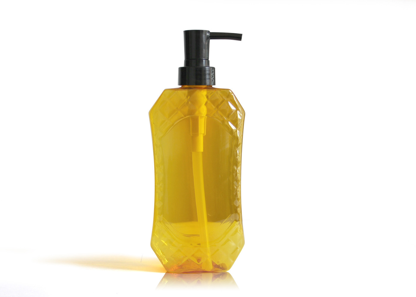  Tranlucent Yellow Flat PET Cosmetic Bottles Pattern Silkscreen Printing Surface Handling Manufactures