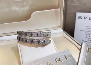  Glamorous 18K Gold Diamond Jewelry , Full Pave Diamond  Snake Bracelet Manufactures