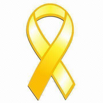  Yellow Ribbon Car Magnet as Hope Awareness, Made of Rubber Manufactures