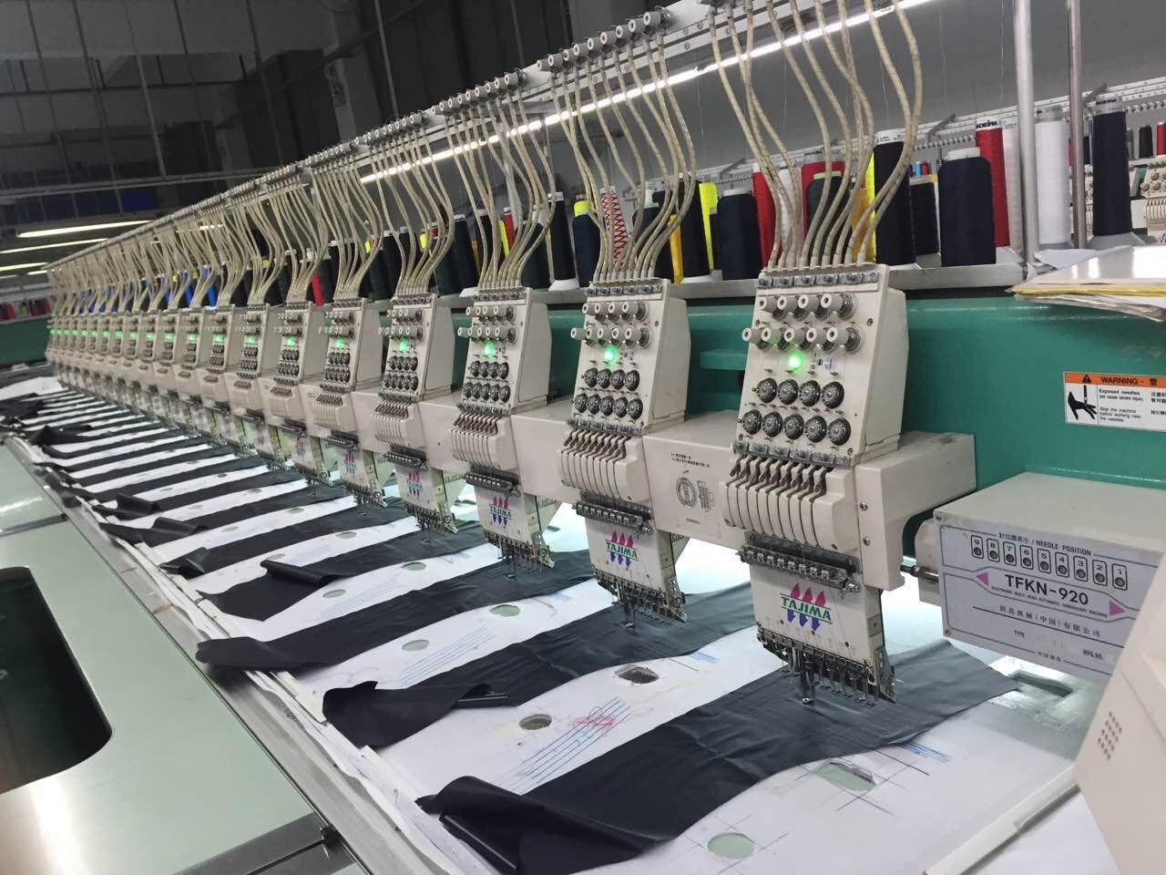 China TFGN920 Tajima Embroidery Machine Used Green Color 0.1mm - 12.7mm Stitch length on sale