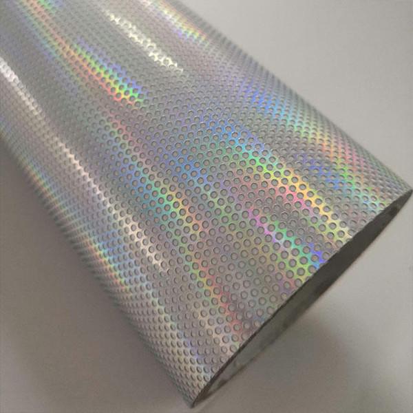 Quality SOL Perforated One Way Vision Window Film PVC Transparent Holographic Film for sale