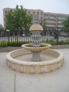 China Pineapple Carved Stone Marble Garden Water Fountain Outdoor on sale