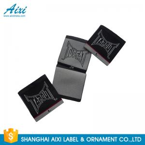  Black Color Personalized Custom Fabric Labels For Clothes , Logo Design Manufactures