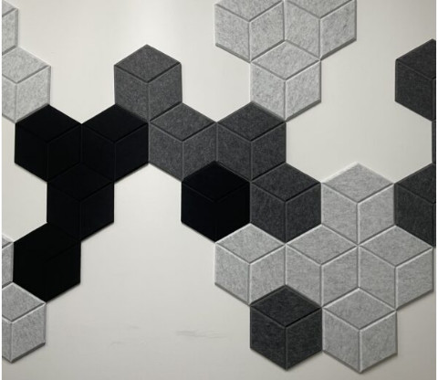  48 Basic Color Hexagon Acoustic Panel Sound Insulation Pad For Acoustic Treatment Manufactures