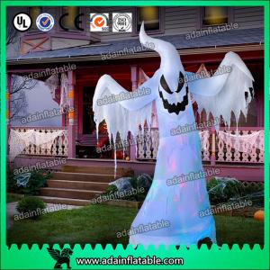  Halloween Inflatable Decoration 3M Oxford Inflatable White Ghost With LED Light Manufactures
