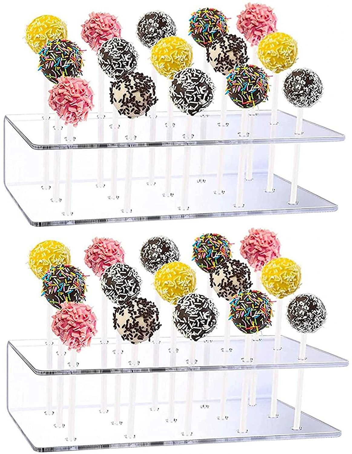  Wedding Birthday Acrylic Lollipop Stands 1.2cm3 For Donut Candy Ice Cream Manufactures