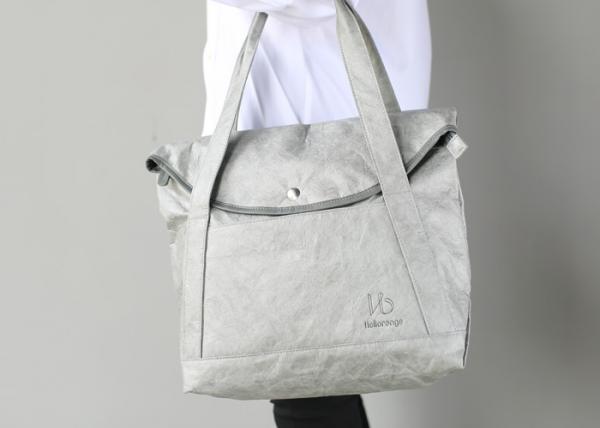 Quality Unisex Adult ' S Travel Tote Bags With Zipper Gray Color Classic Envelope Shape for sale